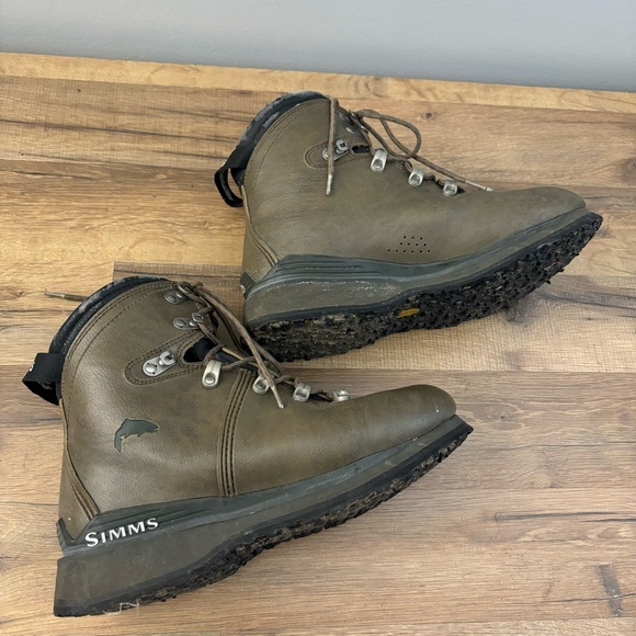 Simms Freestone Wading Rubber Soles Cleats Fishing Boots Men’s - Picture 9 of 11